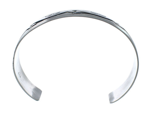 Native American Navajo Water Wave Sterling Silver Cuff Bracelet JX130594